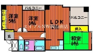 妹尾駅 徒歩3分 7階の物件間取画像